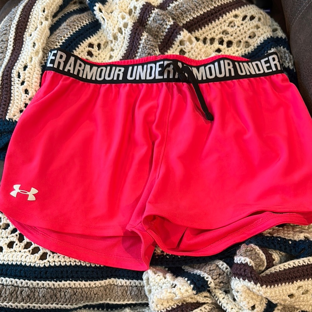 Under Armour Pink Athletic Shorts Lightweight Performance